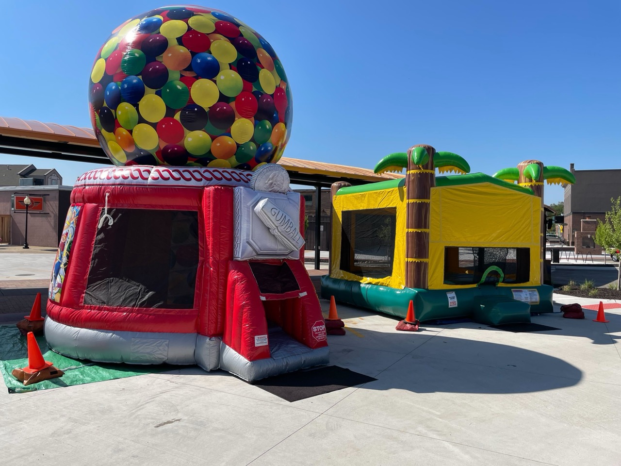 Gumball and tropical bounce house rental Michigan